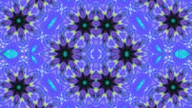 Soyut boya fırça mürekkep patlayabilir formanın düzgün kavramı simetrik desen süs dekoratif Kaleidoscope hareketi geometrik daire ve yıldız şekiller