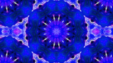 Soyut boya fırça mürekkep patlayabilir formanın düzgün kavramı simetrik desen süs dekoratif Kaleidoscope hareketi geometrik daire ve yıldız şekiller