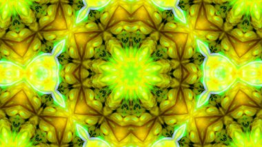 Soyut boya fırça mürekkep patlayabilir formanın düzgün kavramı simetrik desen süs dekoratif Kaleidoscope hareketi geometrik daire ve yıldız şekiller