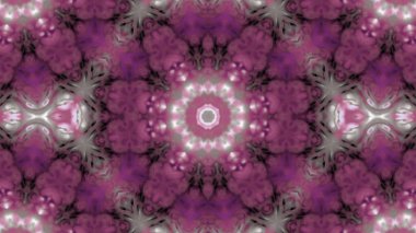 Soyut boya fırça mürekkep patlayabilir formanın düzgün kavramı simetrik desen süs dekoratif Kaleidoscope hareketi geometrik daire ve yıldız şekiller