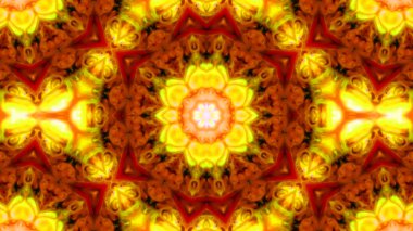 Soyut boya fırça mürekkep patlayabilir formanın düzgün kavramı simetrik desen süs dekoratif Kaleidoscope hareketi geometrik daire ve yıldız şekiller