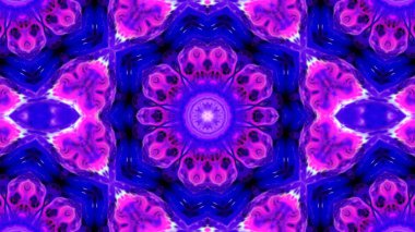 Soyut boya fırça mürekkep patlayabilir formanın düzgün kavramı simetrik desen süs dekoratif Kaleidoscope hareketi geometrik daire ve yıldız şekiller