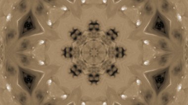 Soyut boya fırça mürekkep patlayabilir formanın düzgün kavramı simetrik desen süs dekoratif Kaleidoscope hareketi geometrik daire ve yıldız şekiller