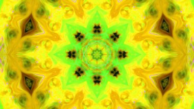 Soyut boya fırça mürekkep patlayabilir formanın düzgün kavramı simetrik desen süs dekoratif Kaleidoscope hareketi geometrik daire ve yıldız şekiller