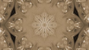 Soyut boya fırça mürekkep patlayabilir formanın düzgün kavramı simetrik desen süs dekoratif Kaleidoscope hareketi geometrik daire ve yıldız şekiller