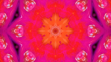 Soyut boya fırça mürekkep patlayabilir formanın düzgün kavramı simetrik desen süs dekoratif Kaleidoscope hareketi geometrik daire ve yıldız şekiller