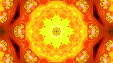 Soyut boya fırça mürekkep patlayabilir formanın düzgün kavramı simetrik desen süs dekoratif Kaleidoscope hareketi geometrik daire ve yıldız şekiller