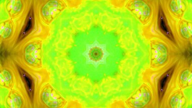 Soyut boya fırça mürekkep patlayabilir formanın düzgün kavramı simetrik desen süs dekoratif Kaleidoscope hareketi geometrik daire ve yıldız şekiller