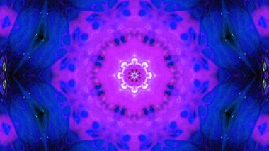 Soyut boya fırça mürekkep patlayabilir formanın düzgün kavramı simetrik desen süs dekoratif Kaleidoscope hareketi geometrik daire ve yıldız şekiller