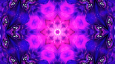 Soyut boya fırça mürekkep patlayabilir formanın düzgün kavramı simetrik desen süs dekoratif Kaleidoscope hareketi geometrik daire ve yıldız şekiller