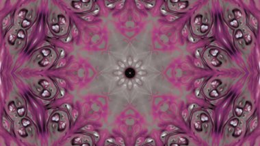 Soyut boya fırça mürekkep patlayabilir formanın düzgün kavramı simetrik desen süs dekoratif Kaleidoscope hareketi geometrik daire ve yıldız şekiller