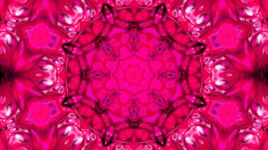 Soyut boya fırça mürekkep patlayabilir formanın düzgün kavramı simetrik desen süs dekoratif Kaleidoscope hareketi geometrik daire ve yıldız şekiller