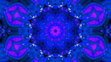 Soyut boya fırça mürekkep patlayabilir formanın düzgün kavramı simetrik desen süs dekoratif Kaleidoscope hareketi geometrik daire ve yıldız şekiller