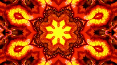 Soyut boya fırça mürekkep patlayabilir formanın düzgün kavramı simetrik desen süs dekoratif Kaleidoscope hareketi geometrik daire ve yıldız şekiller