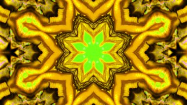 Soyut boya fırça mürekkep patlayabilir formanın düzgün kavramı simetrik desen süs dekoratif Kaleidoscope hareketi geometrik daire ve yıldız şekiller