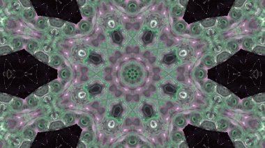 Soyut boya fırça mürekkep patlayabilir formanın düzgün kavramı simetrik desen süs dekoratif Kaleidoscope hareketi geometrik daire ve yıldız şekiller