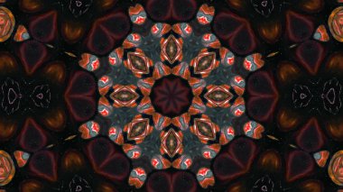 Soyut boya fırça mürekkep patlayabilir formanın düzgün kavramı simetrik desen süs dekoratif Kaleidoscope hareketi geometrik daire ve yıldız şekiller