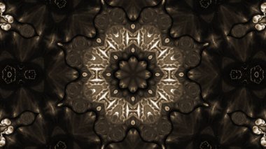 Soyut boya fırça mürekkep patlayabilir formanın düzgün kavramı simetrik desen süs dekoratif Kaleidoscope hareketi geometrik daire ve yıldız şekiller