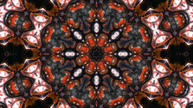 Soyut boya fırça mürekkep patlayabilir formanın düzgün kavramı simetrik desen süs dekoratif Kaleidoscope hareketi geometrik daire ve yıldız şekiller