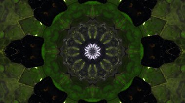 Soyut boya fırça mürekkep patlayabilir formanın düzgün kavramı simetrik desen süs dekoratif Kaleidoscope hareketi geometrik daire ve yıldız şekiller