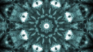 Soyut boya fırça mürekkep patlayabilir formanın düzgün kavramı simetrik desen süs dekoratif Kaleidoscope hareketi geometrik daire ve yıldız şekiller