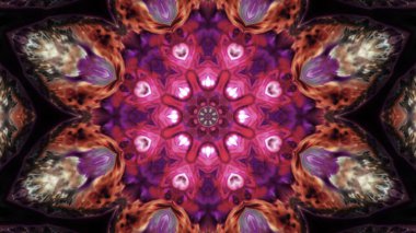 Soyut boya fırça mürekkep patlayabilir formanın düzgün kavramı simetrik desen süs dekoratif Kaleidoscope hareketi geometrik daire ve yıldız şekiller