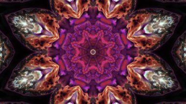 Soyut boya fırça mürekkep patlayabilir formanın düzgün kavramı simetrik desen süs dekoratif Kaleidoscope hareketi geometrik daire ve yıldız şekiller