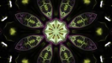 Soyut boya fırça mürekkep patlayabilir formanın düzgün kavramı simetrik desen süs dekoratif Kaleidoscope hareketi geometrik daire ve yıldız şekiller