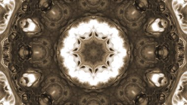 Soyut boya fırça mürekkep patlayabilir formanın düzgün kavramı simetrik desen süs dekoratif Kaleidoscope hareketi geometrik daire ve yıldız şekiller