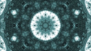 Soyut boya fırça mürekkep patlayabilir formanın düzgün kavramı simetrik desen süs dekoratif Kaleidoscope hareketi geometrik daire ve yıldız şekiller