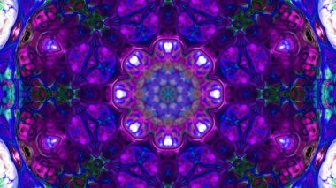 Soyut boya fırça mürekkep patlayabilir formanın düzgün kavramı simetrik desen süs dekoratif Kaleidoscope hareketi geometrik daire ve yıldız şekiller