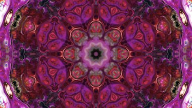 Soyut boya fırça mürekkep patlayabilir formanın düzgün kavramı simetrik desen süs dekoratif Kaleidoscope hareketi geometrik daire ve yıldız şekiller