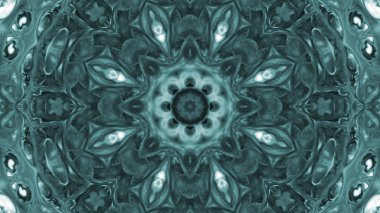 Soyut boya fırça mürekkep patlayabilir formanın düzgün kavramı simetrik desen süs dekoratif Kaleidoscope hareketi geometrik daire ve yıldız şekiller