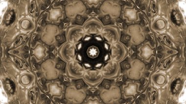 Soyut boya fırça mürekkep patlayabilir formanın düzgün kavramı simetrik desen süs dekoratif Kaleidoscope hareketi geometrik daire ve yıldız şekiller