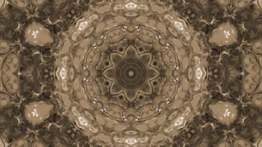 Soyut boya fırça mürekkep patlayabilir formanın düzgün kavramı simetrik desen süs dekoratif Kaleidoscope hareketi geometrik daire ve yıldız şekiller