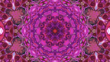 Soyut boya fırça mürekkep patlayabilir formanın düzgün kavramı simetrik desen süs dekoratif Kaleidoscope hareketi geometrik daire ve yıldız şekiller