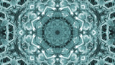 Soyut boya fırça mürekkep patlayabilir formanın düzgün kavramı simetrik desen süs dekoratif Kaleidoscope hareketi geometrik daire ve yıldız şekiller