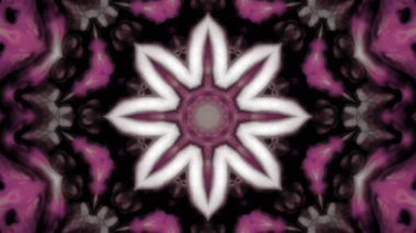 Soyut boya fırça mürekkep patlayabilir formanın düzgün kavramı simetrik desen süs dekoratif Kaleidoscope hareketi geometrik daire ve yıldız şekiller