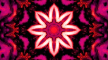 Soyut boya fırça mürekkep patlayabilir formanın düzgün kavramı simetrik desen süs dekoratif Kaleidoscope hareketi geometrik daire ve yıldız şekiller