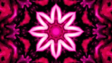 Soyut boya fırça mürekkep patlayabilir formanın düzgün kavramı simetrik desen süs dekoratif Kaleidoscope hareketi geometrik daire ve yıldız şekiller