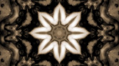 Soyut boya fırça mürekkep patlayabilir formanın düzgün kavramı simetrik desen süs dekoratif Kaleidoscope hareketi geometrik daire ve yıldız şekiller