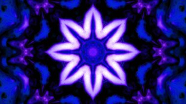 Soyut boya fırça mürekkep patlayabilir formanın düzgün kavramı simetrik desen süs dekoratif Kaleidoscope hareketi geometrik daire ve yıldız şekiller