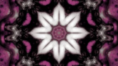 Soyut boya fırça mürekkep patlayabilir formanın düzgün kavramı simetrik desen süs dekoratif Kaleidoscope hareketi geometrik daire ve yıldız şekiller