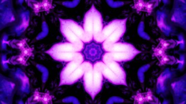 Soyut boya fırça mürekkep patlayabilir formanın düzgün kavramı simetrik desen süs dekoratif Kaleidoscope hareketi geometrik daire ve yıldız şekiller