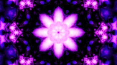 Soyut boya fırça mürekkep patlayabilir formanın düzgün kavramı simetrik desen süs dekoratif Kaleidoscope hareketi geometrik daire ve yıldız şekiller