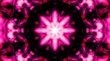 Soyut boya fırça mürekkep patlayabilir formanın düzgün kavramı simetrik desen süs dekoratif Kaleidoscope hareketi geometrik daire ve yıldız şekiller