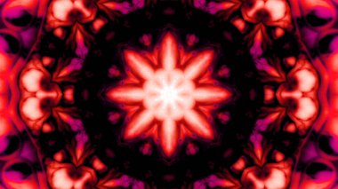 Soyut boya fırça mürekkep patlayabilir formanın düzgün kavramı simetrik desen süs dekoratif Kaleidoscope hareketi geometrik daire ve yıldız şekiller