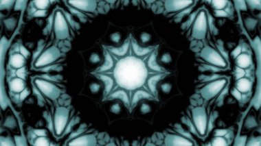 Soyut boya fırça mürekkep patlayabilir formanın düzgün kavramı simetrik desen süs dekoratif Kaleidoscope hareketi geometrik daire ve yıldız şekiller