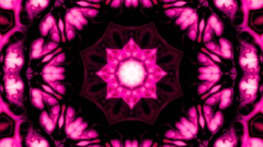 Soyut boya fırça mürekkep patlayabilir formanın düzgün kavramı simetrik desen süs dekoratif Kaleidoscope hareketi geometrik daire ve yıldız şekiller