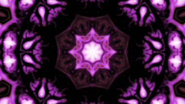 Soyut boya fırça mürekkep patlayabilir formanın düzgün kavramı simetrik desen süs dekoratif Kaleidoscope hareketi geometrik daire ve yıldız şekiller